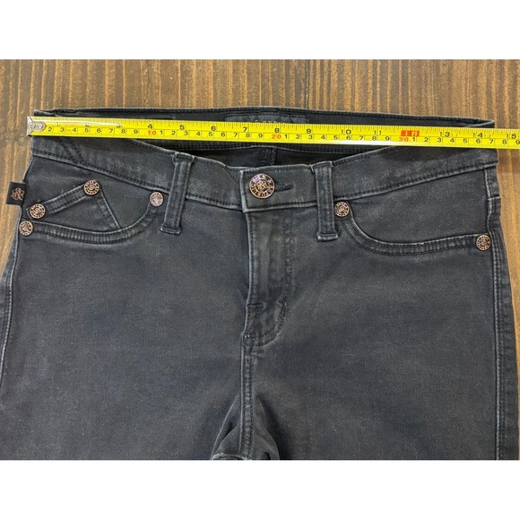 ROCK & REPUBLIC Kashmere Skinny Jeans Womens 10M Black Stretch Studded - Picture 7 of 11